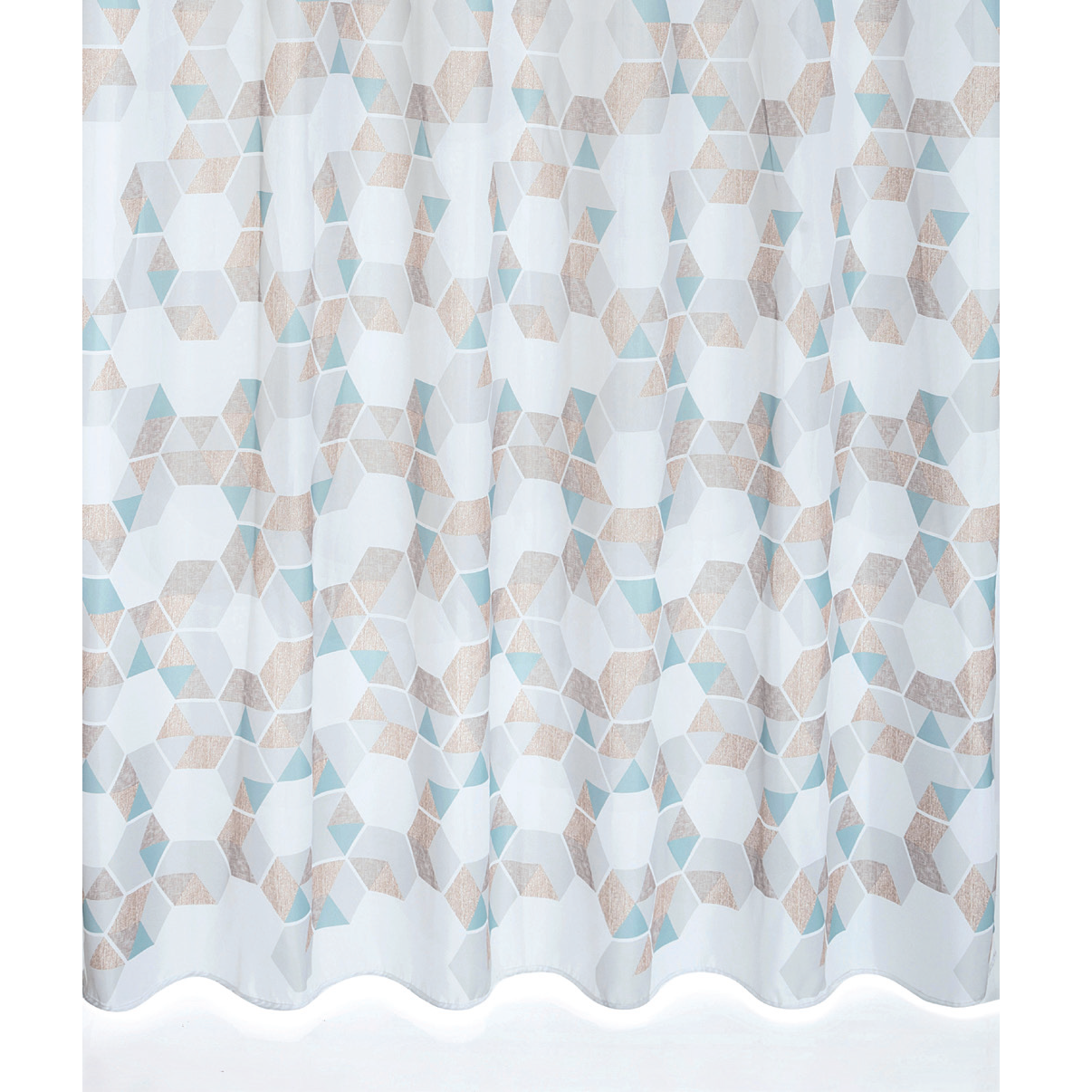 Hexagonal shower curtain