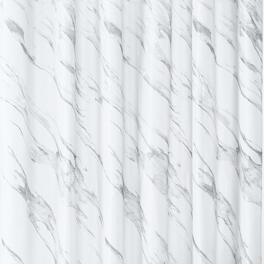 Marble shower curtain